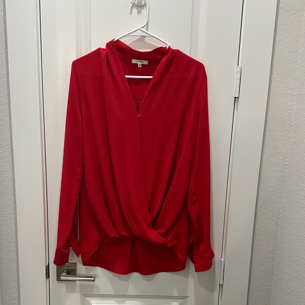 Pleione Vibrant Red Blouse